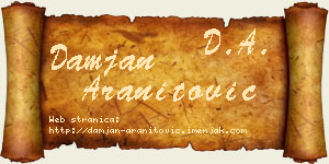 Damjan Aranitović vizit kartica